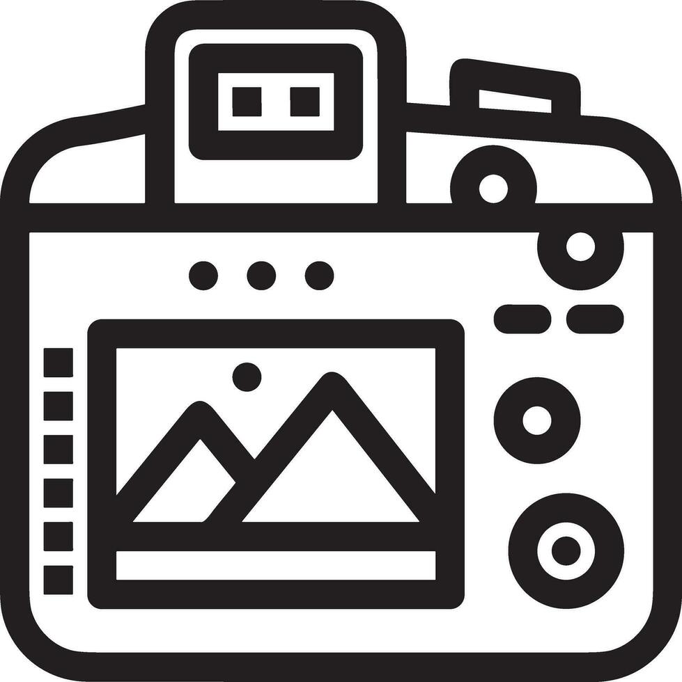 camera photography icon symbol image vector. Illustration of multimedia photographic lens grapich design images vector