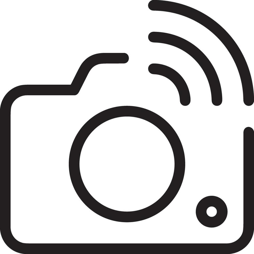 camera photography icon symbol vector image. Illustration of multimedia photographic lens graphic design image
