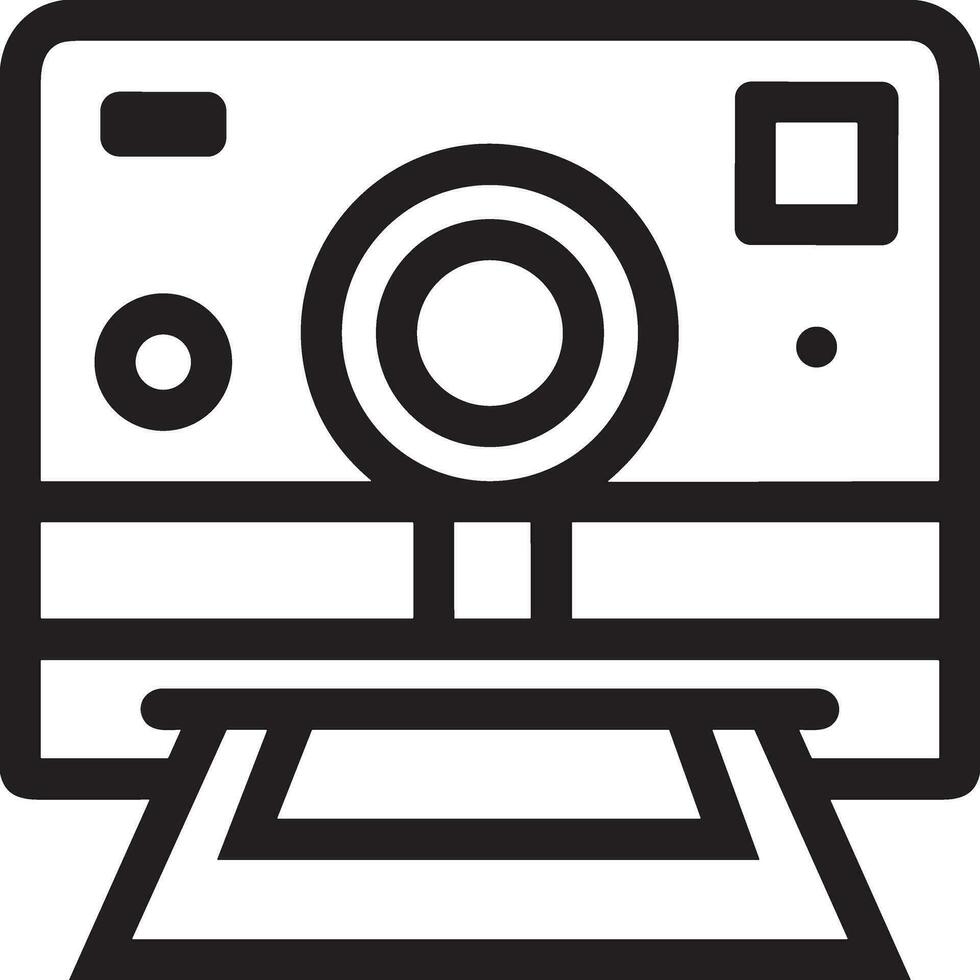 camera photography icon symbol vector image. Illustration of multimedia photographic lens graphic design image