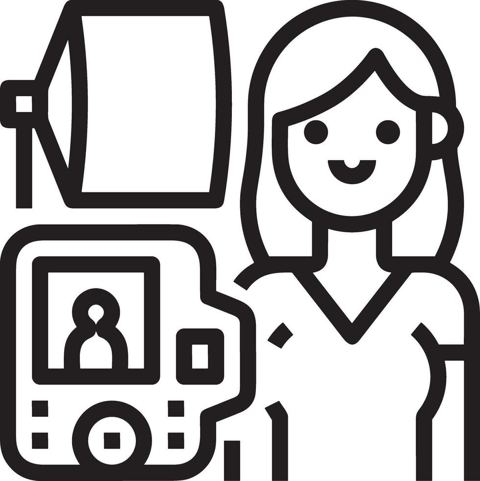 camera photography icon symbol vector image. Illustration of multimedia photographic lens graphic design image
