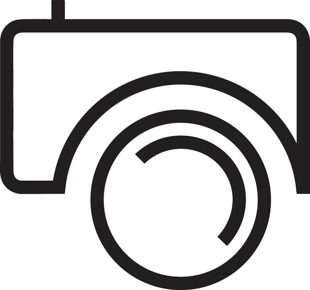 camera photography icon symbol vector image. Illustration of multimedia photographic lens graphic design image