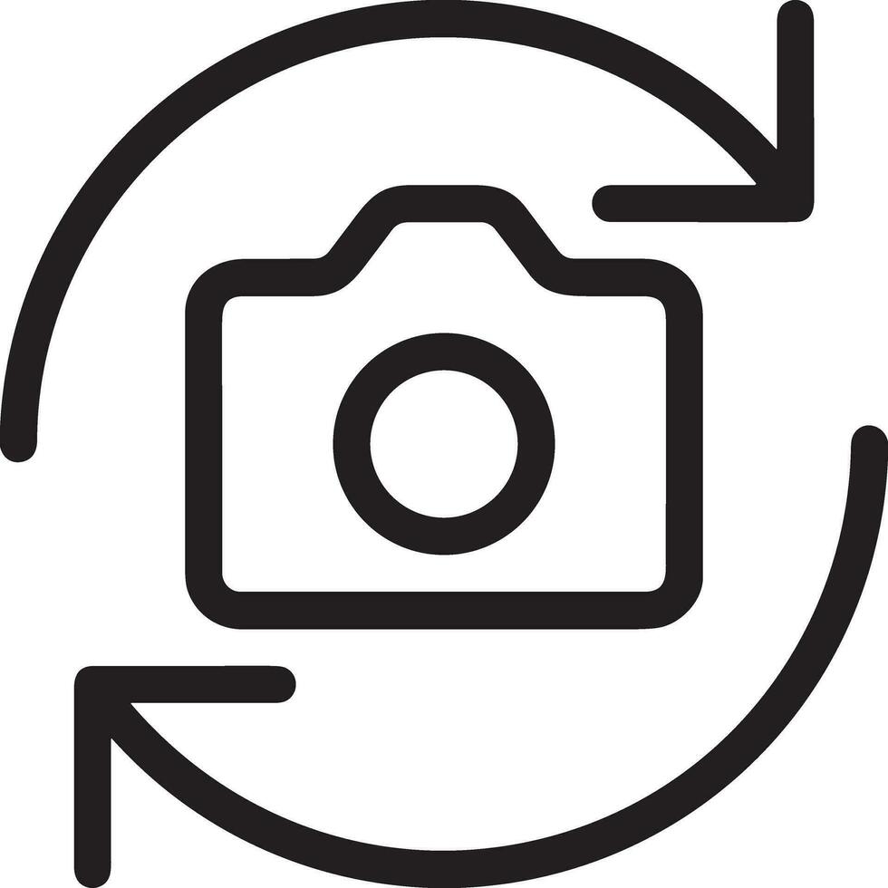 camera photography icon symbol vector image. Illustration of multimedia photographic lens graphic design image