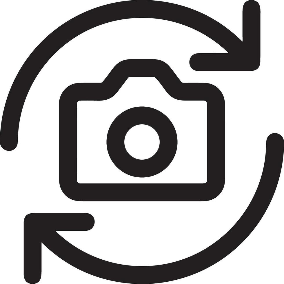 camera photography icon symbol vector image. Illustration of multimedia photographic lens graphic design image