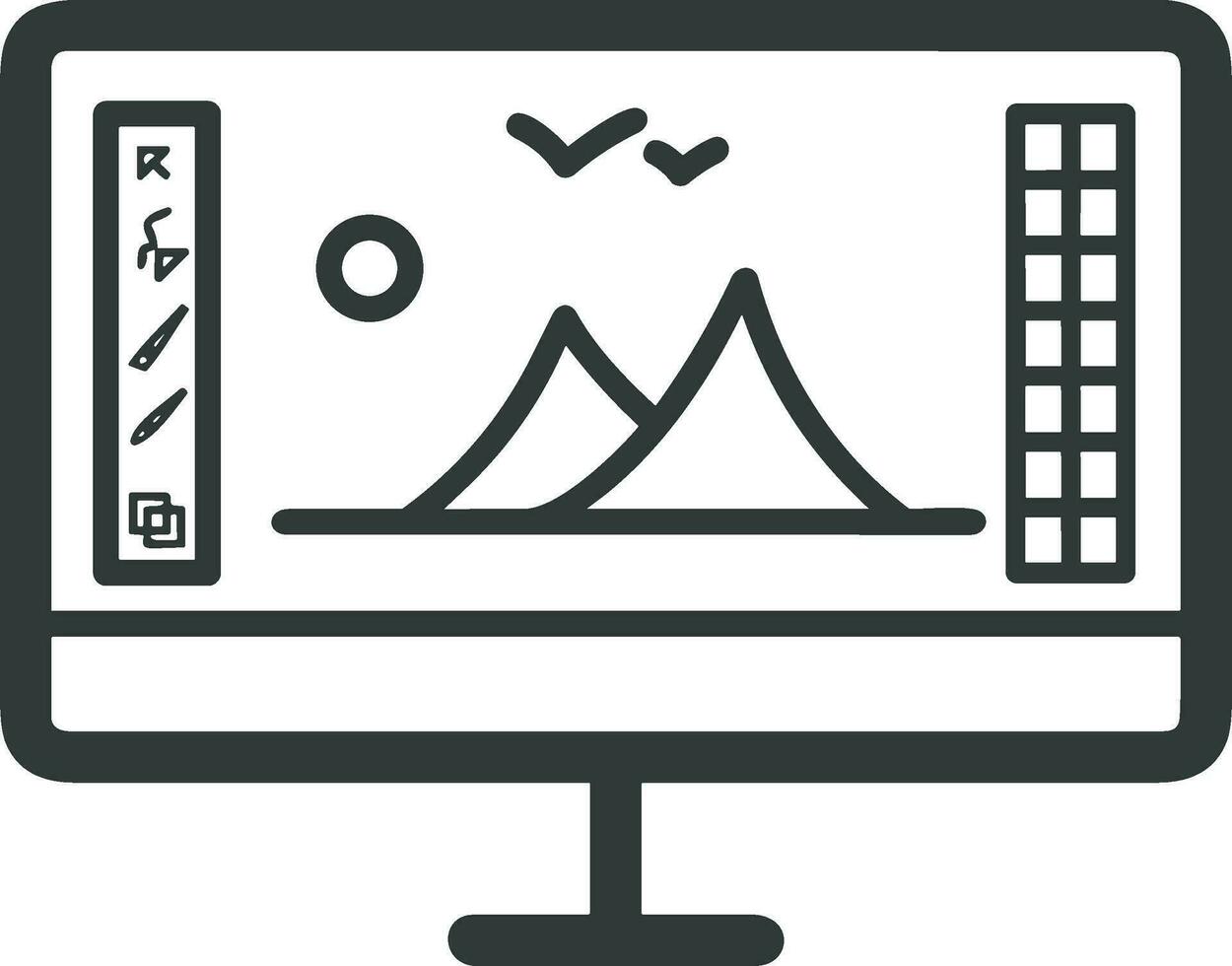 camera photography icon symbol vector image. Illustration of multimedia photographic lens graphic design image