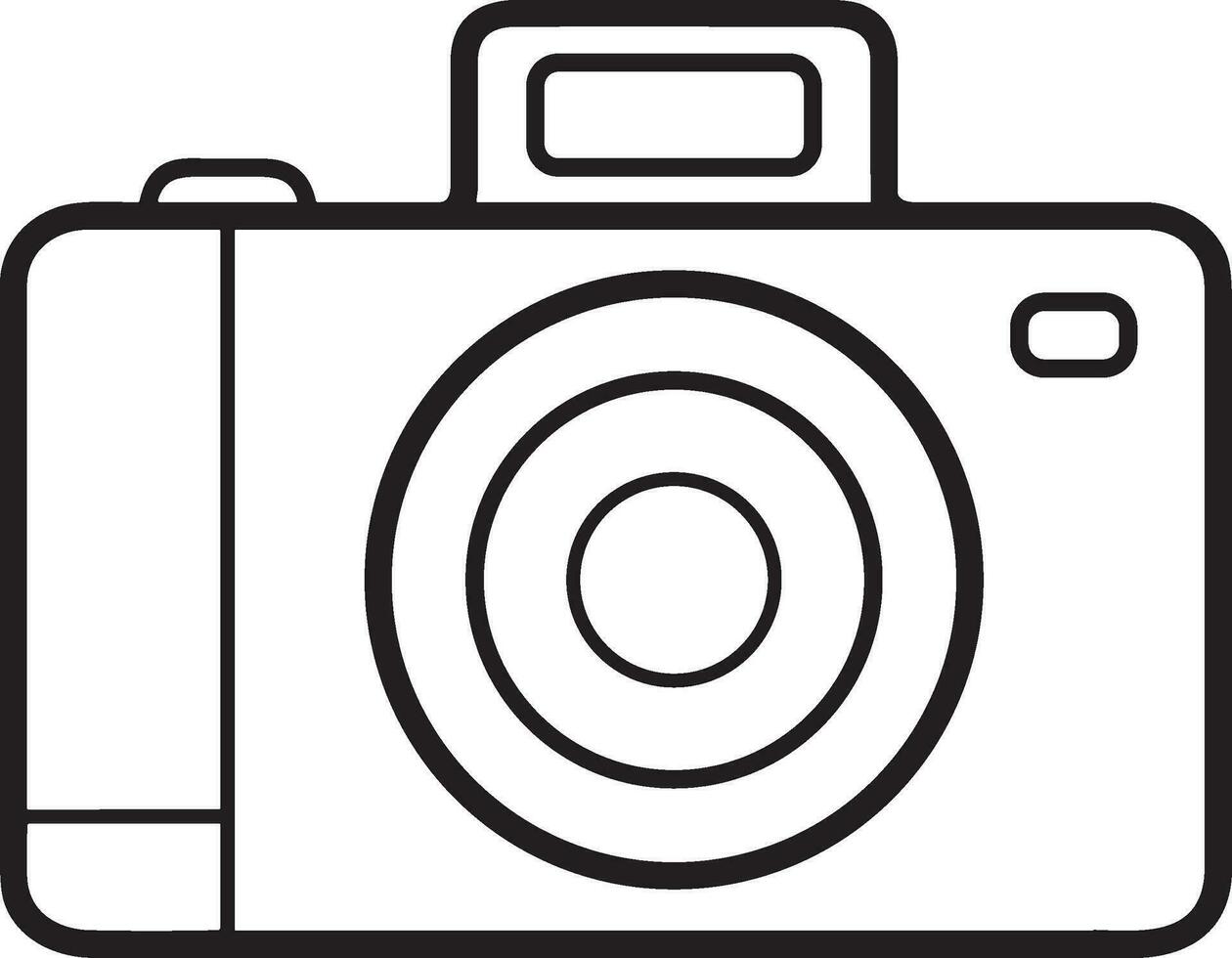 camera photography icon symbol vector image. Illustration of multimedia photographic lens graphic design image