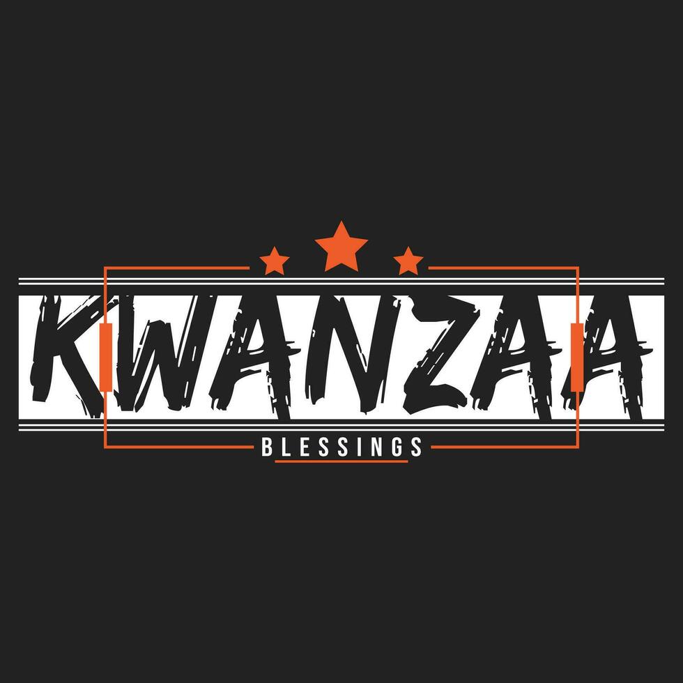 Kwanzaa typography design vector