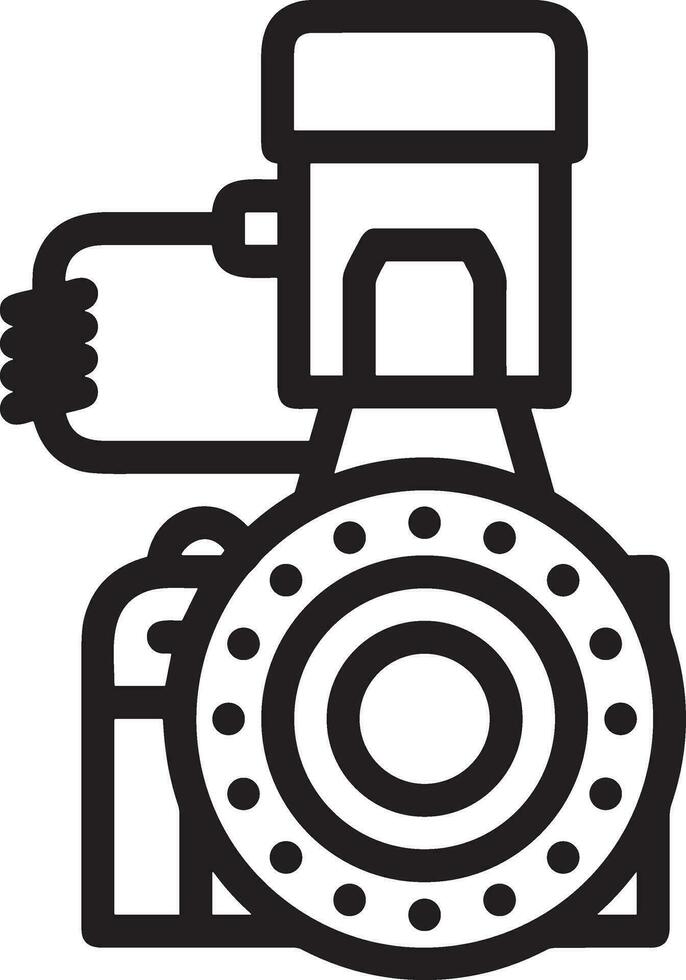 camera photography icon symbol image vector. Illustration of multimedia photographic lens grapich design image vector