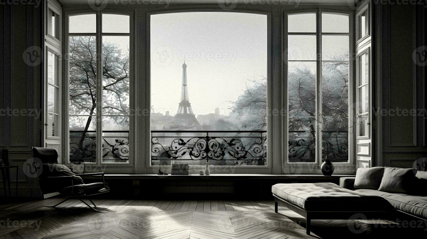 elegante parisino vivo eiffel torre ver generativo ai foto