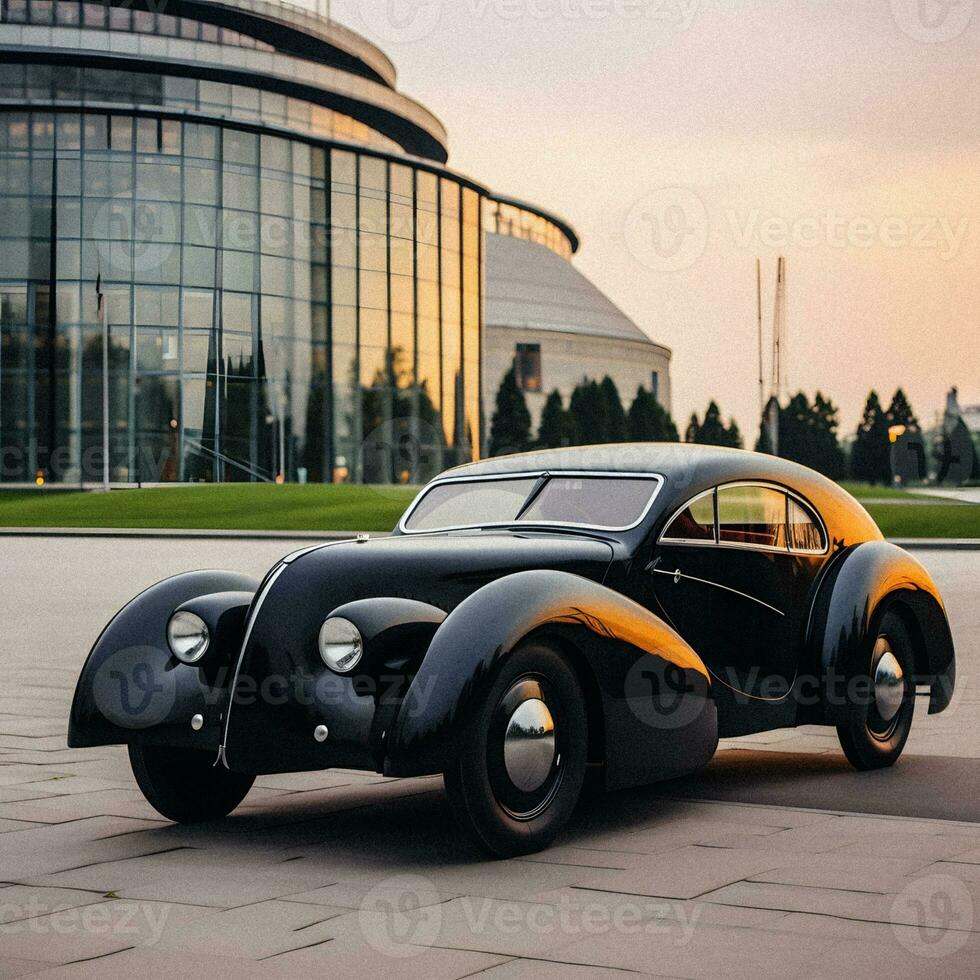 Retro Futurism Generative AI's Bauhaus Car photo