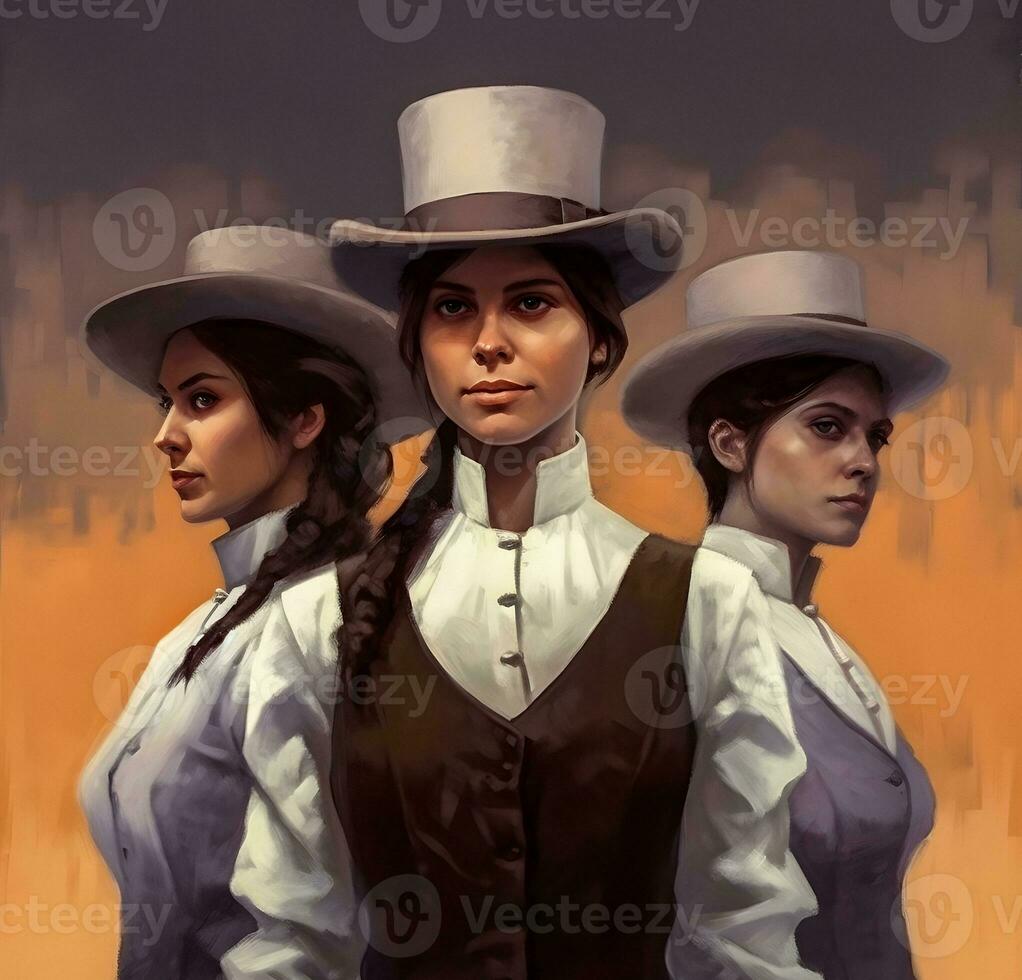 Futuristic Surreal Female Gang in AI Generated Artwork photo