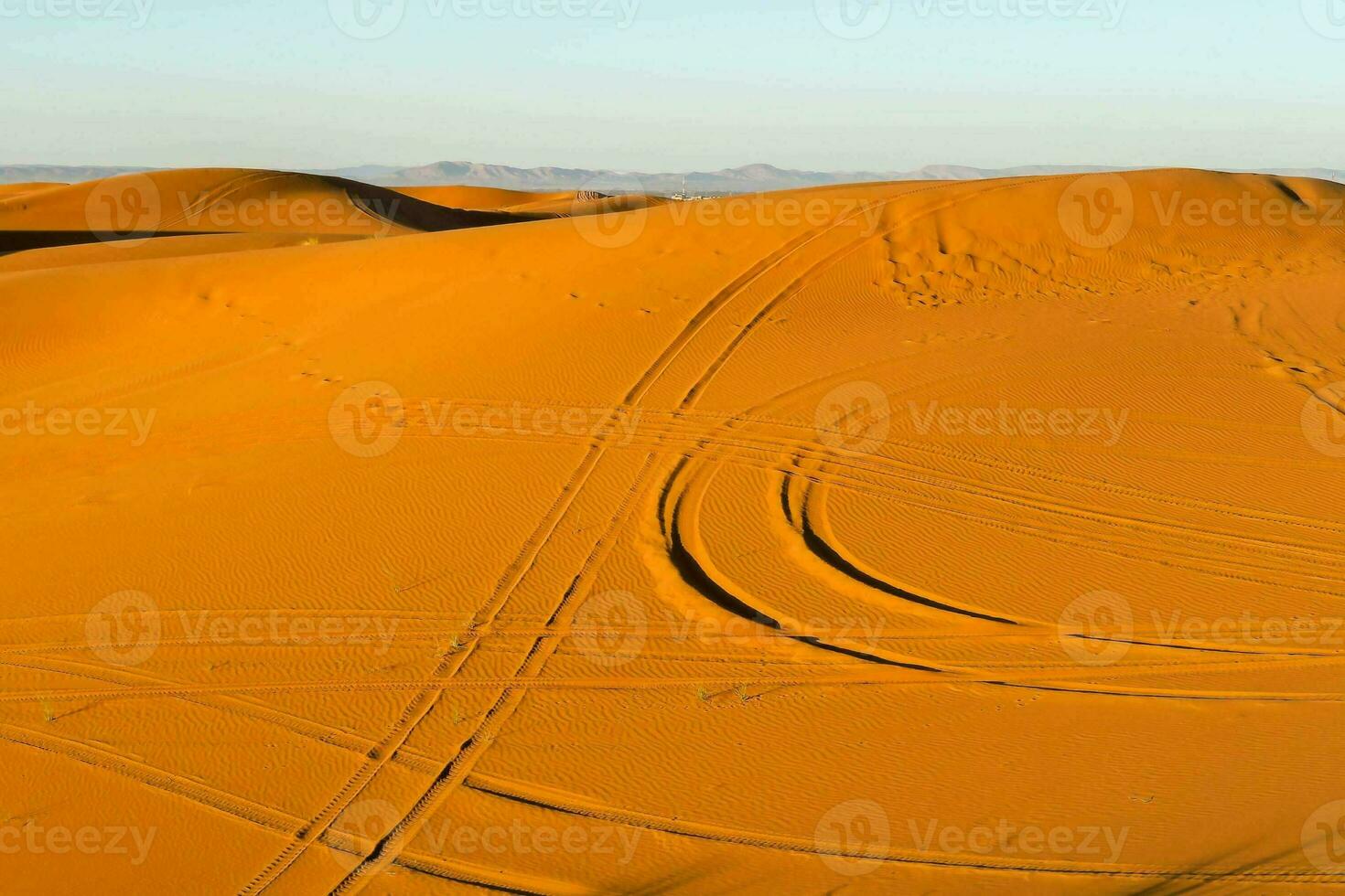 Tracks in the sand photo