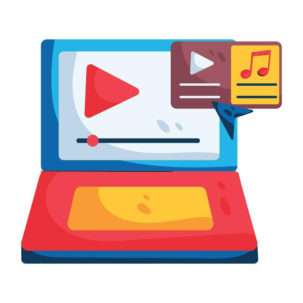 Trendy Music Video vector