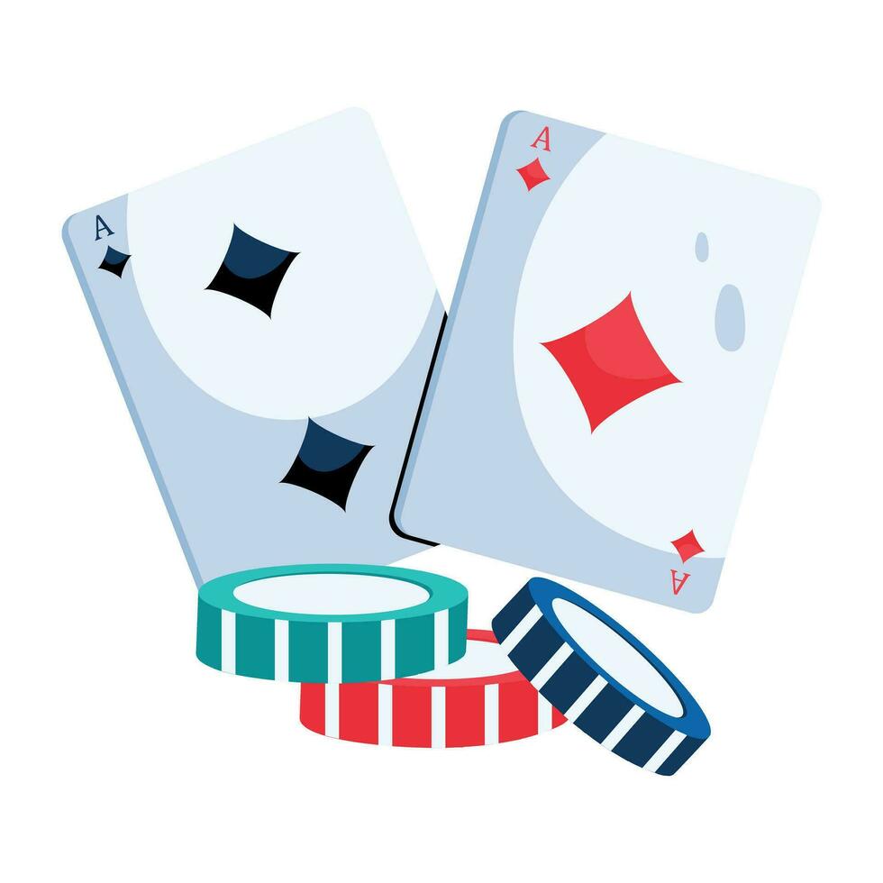Trendy Poker Bet vector