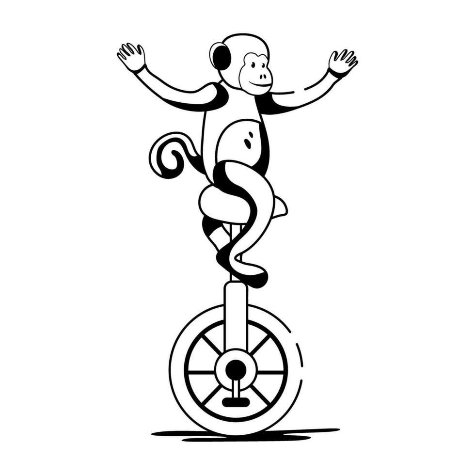 Trendy Circus Monkey vector