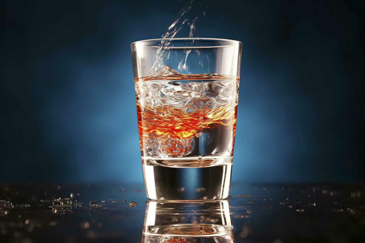 Concept of strong alcoholic drink. vodka drink. Generative AI photo