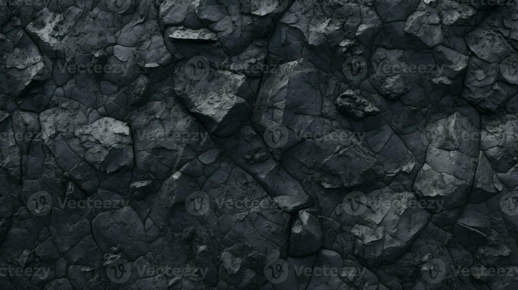 carbón mineral negro como un cubo Roca antecedentes. ai generativo foto