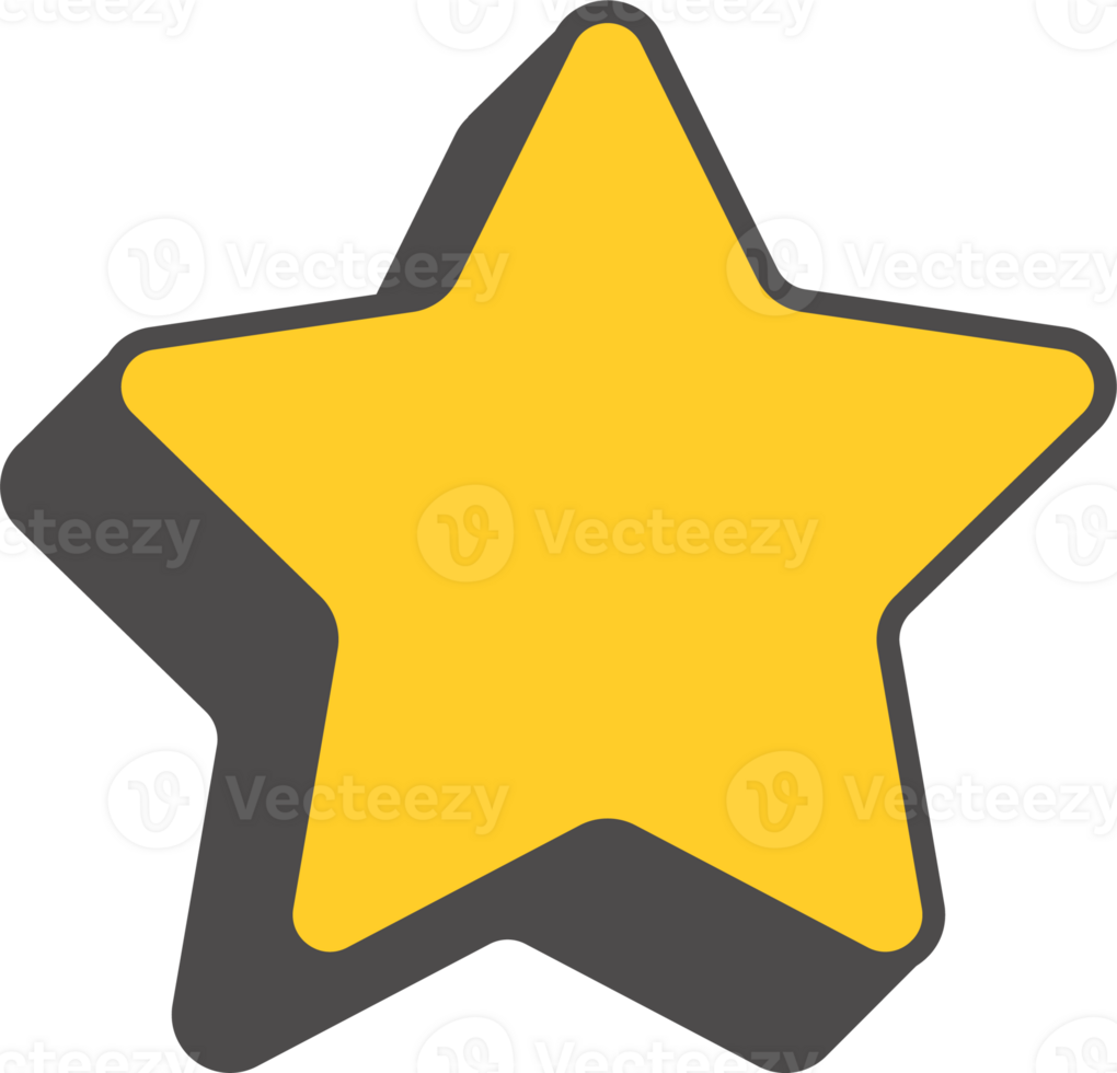 Abstract geometric element. Neobrutalism graphic shape. Minimal groovy Y2k retro sticker. Retro star png