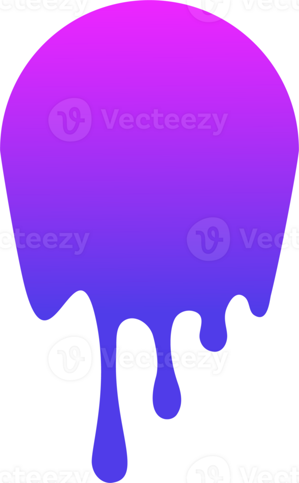 fuso gocciola forma. far cadere flusso di neon pendenza liquido. salsa cioccolato inchiostro schizzi. png