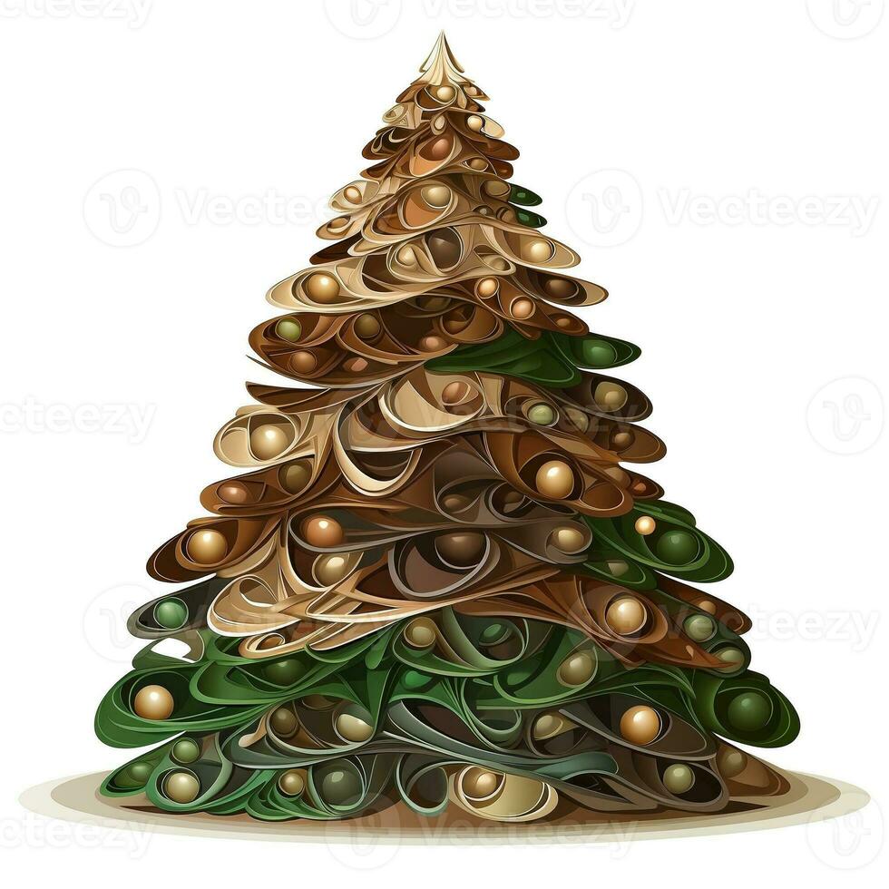 Christmas New Year Tree. AI Generated photo