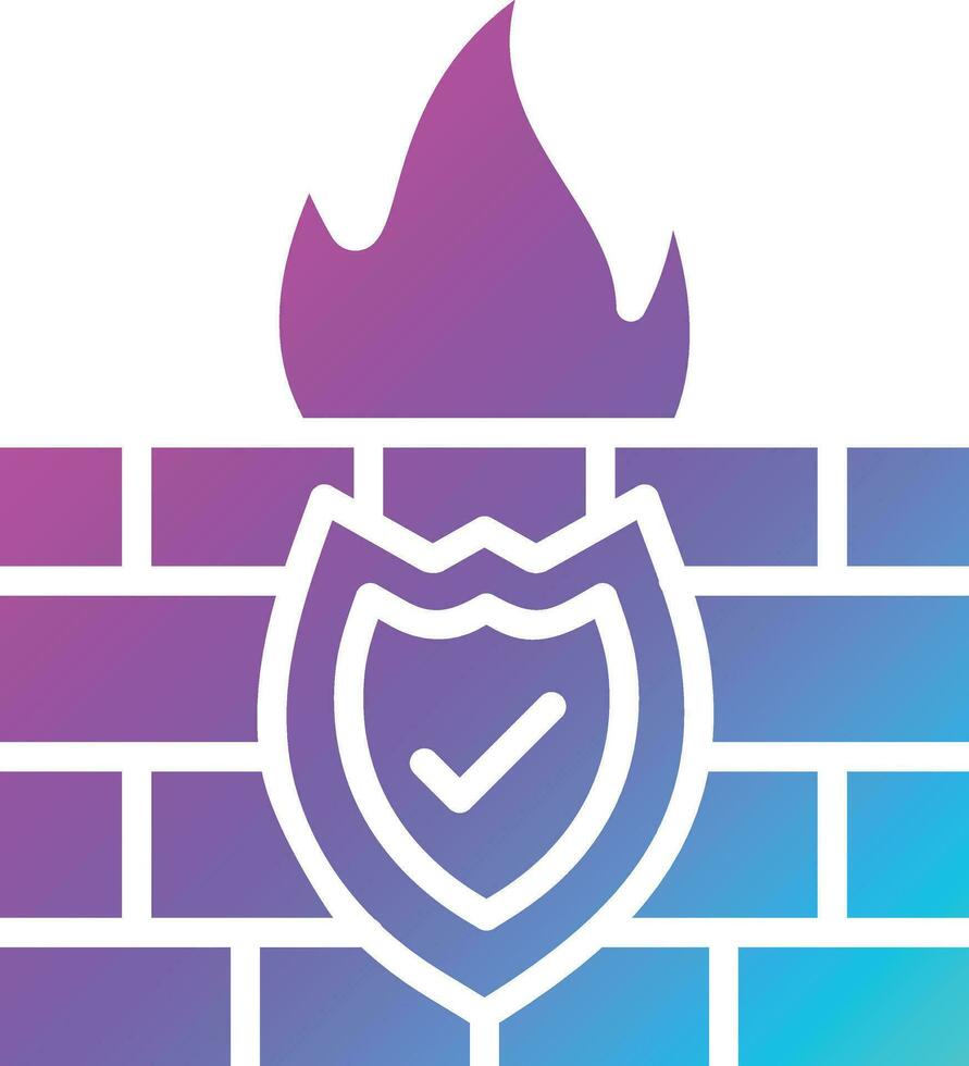 Firewall Vector Icon Design Illustration