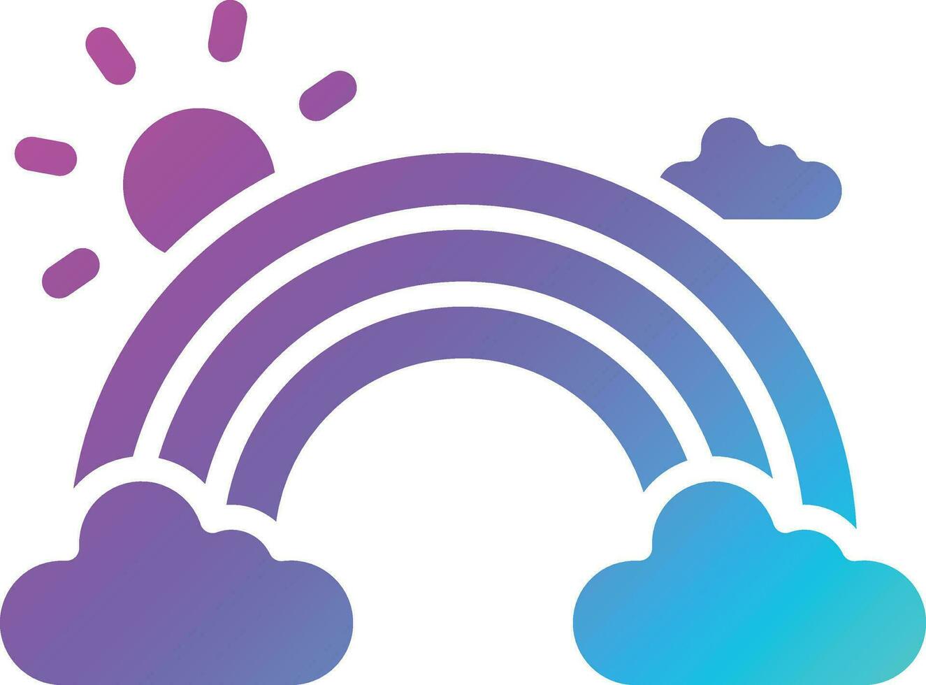 Rainbow Vector Icon Design Illustration