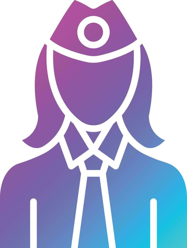 Air hostess Vector Icon Design Illustration