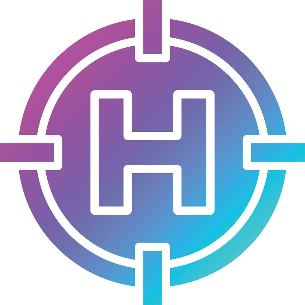 Helipad Vector Icon Design Illustration