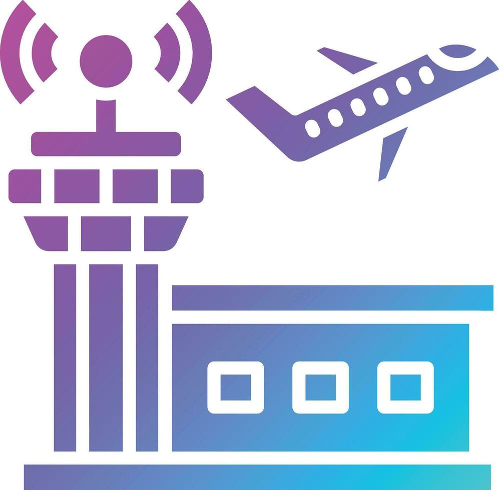 ilustración de diseño de icono de vector de aeropuerto