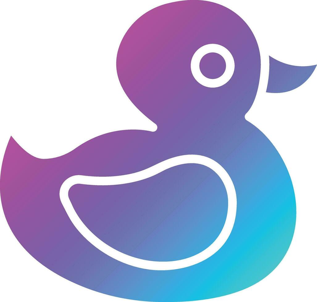 ilustración de diseño de icono de vector de pato de goma