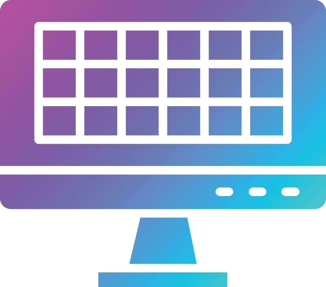 Grid Vector Icon Design Illustration