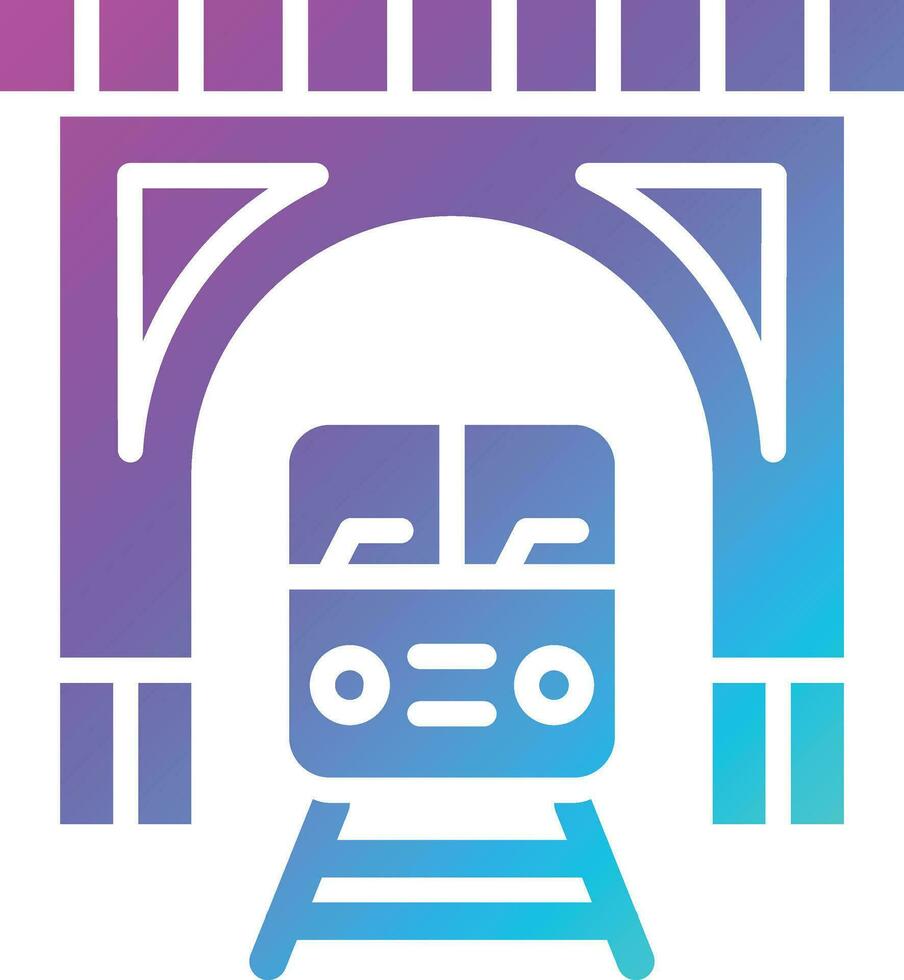 Train tunnel Vector Icon Design Illustration