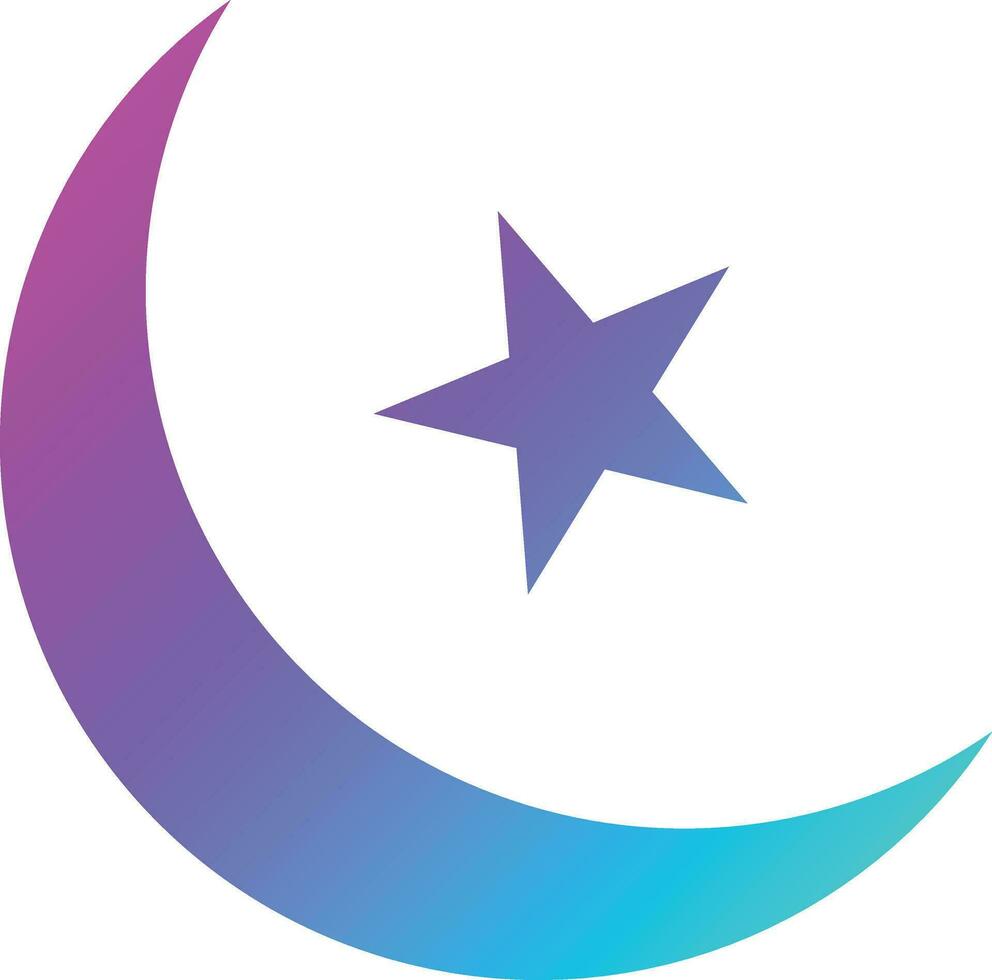 Crescent moon Vector Icon Design Illustration