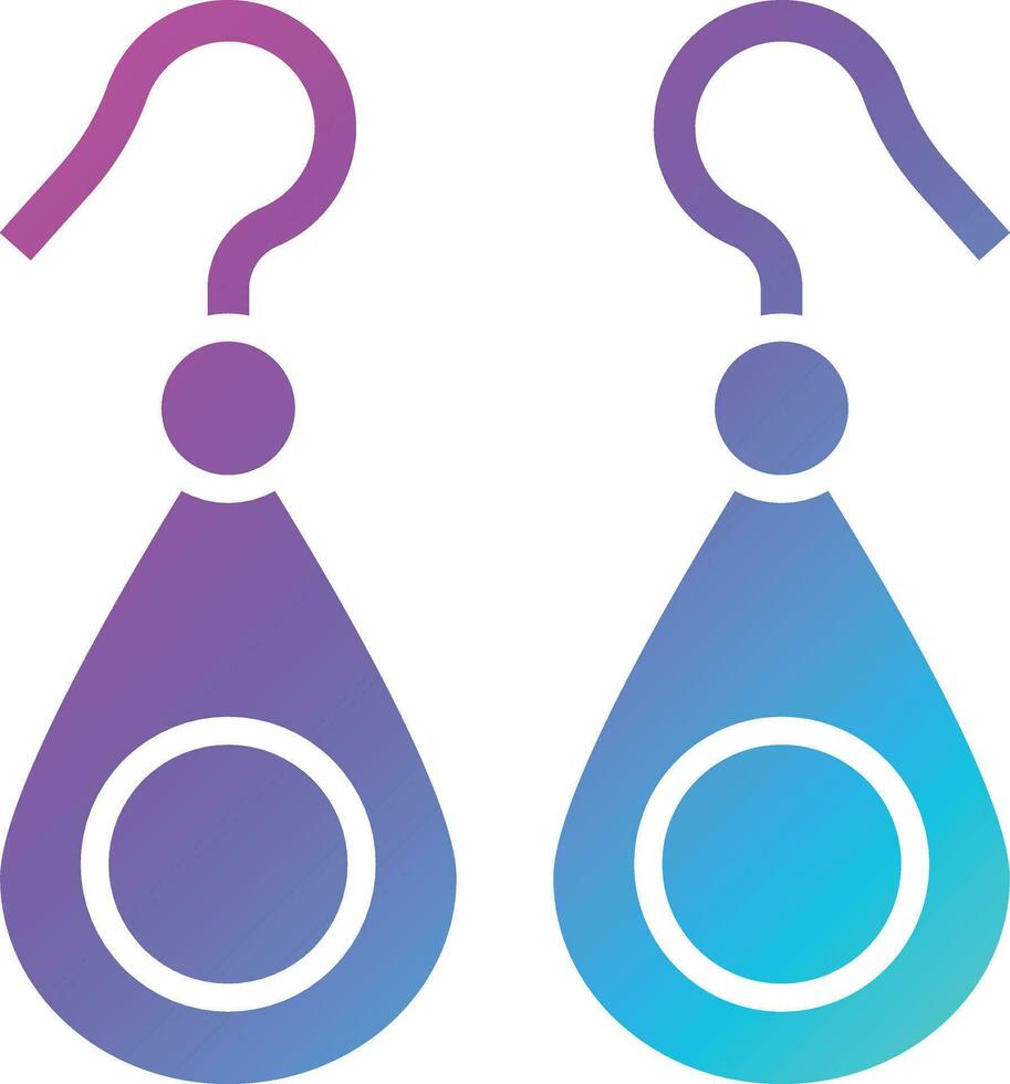 Earrings Vector Icon Design Illustration