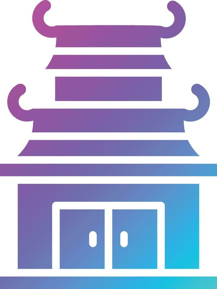 Chinese temple Vector Icon Design Illustration