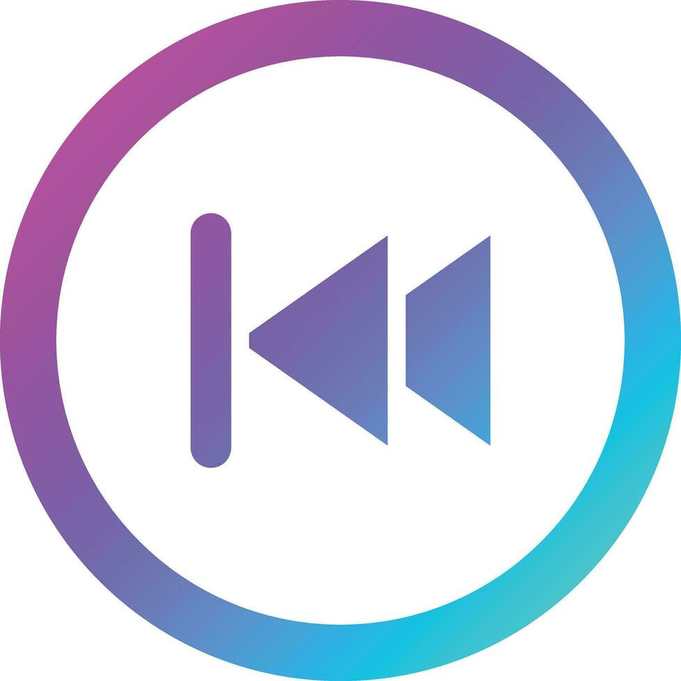 Backward Vector Icon Design Illustration