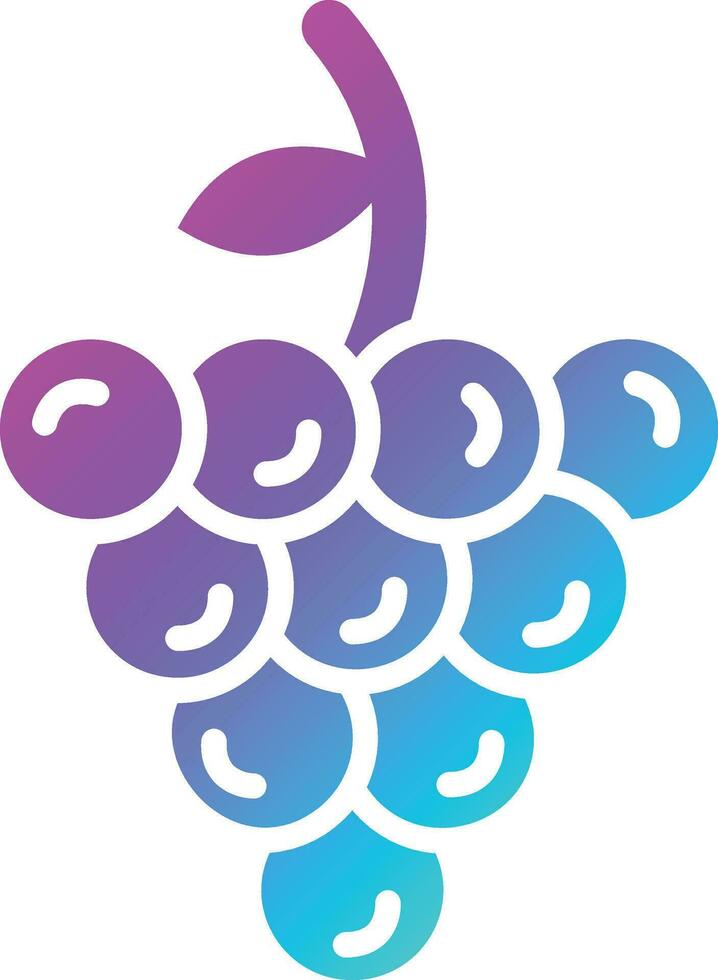 Ilustración de diseño de icono de vector de uvas