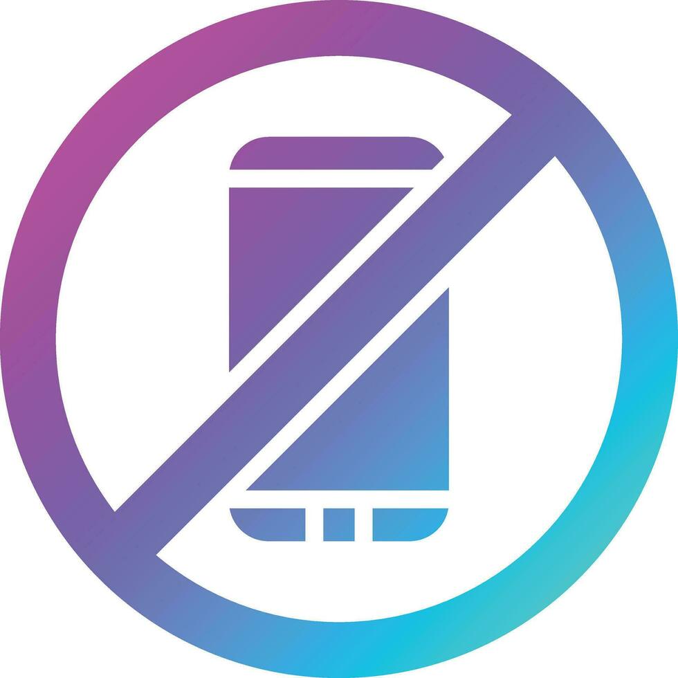 No phone Vector Icon Design Illustration