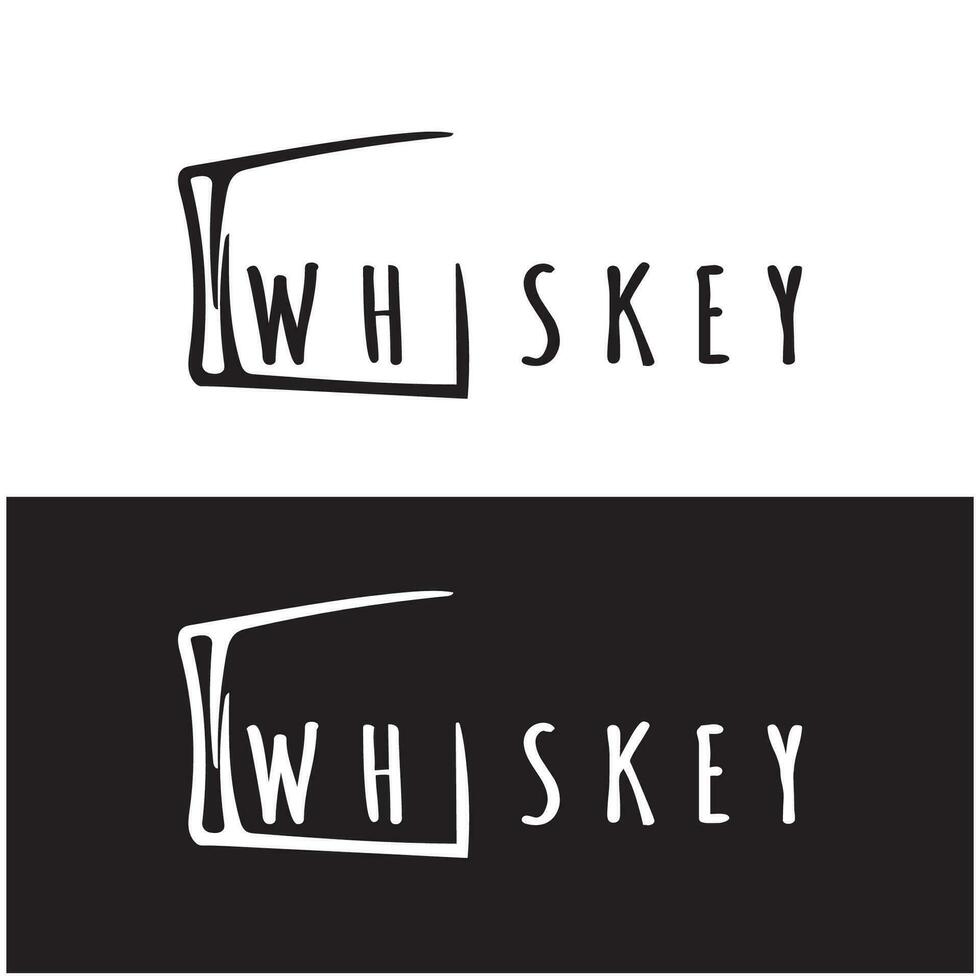 Clásico prima whisky logo etiqueta con vaso o cerveza. para bebidas, barras, clubs, cafés, compañías. vector