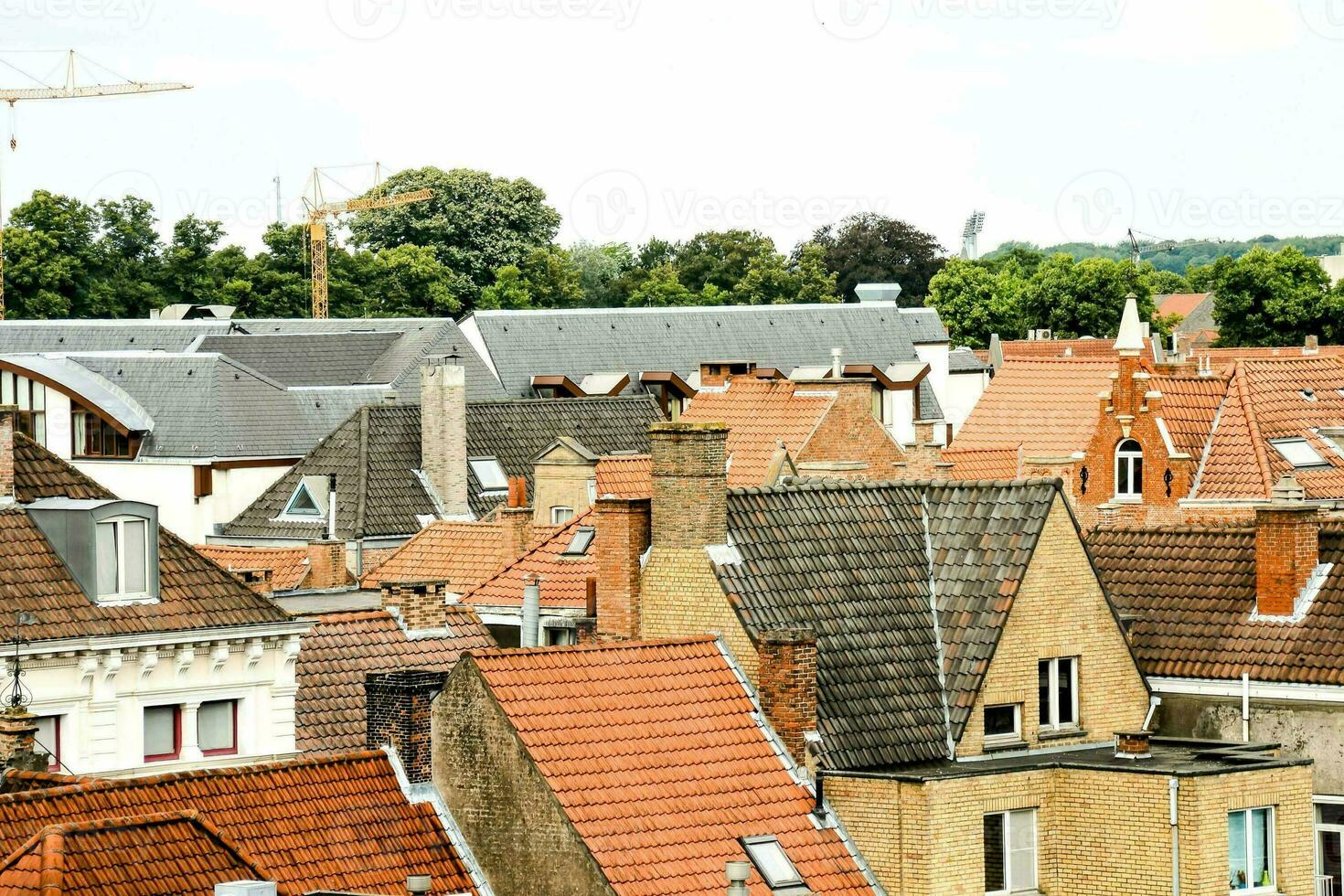 Roofs of houses in the city photo