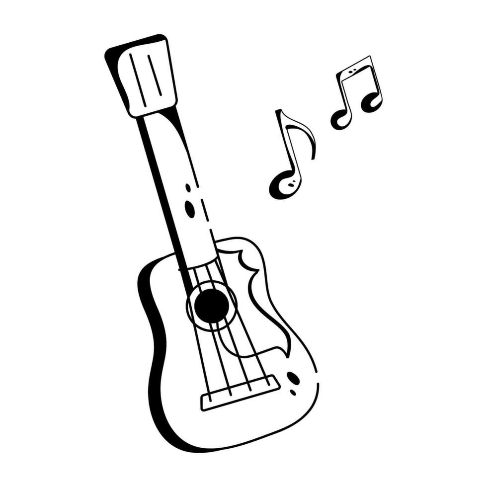 Trendy Guitar Music vector