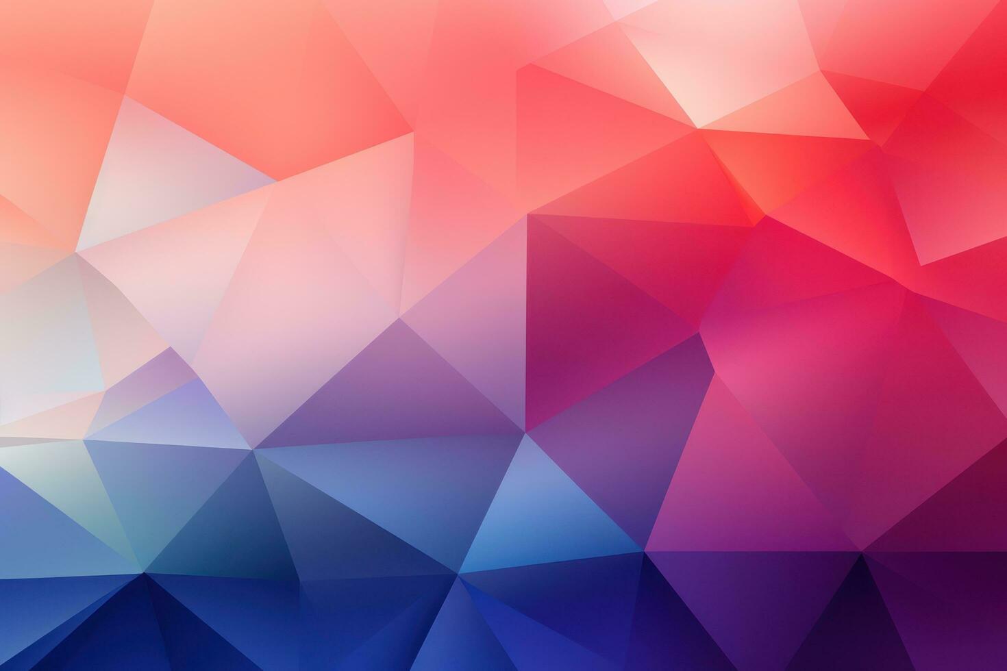 A collection of triangles with a gradient of colors ranging from violet to red forms the abstract background photo