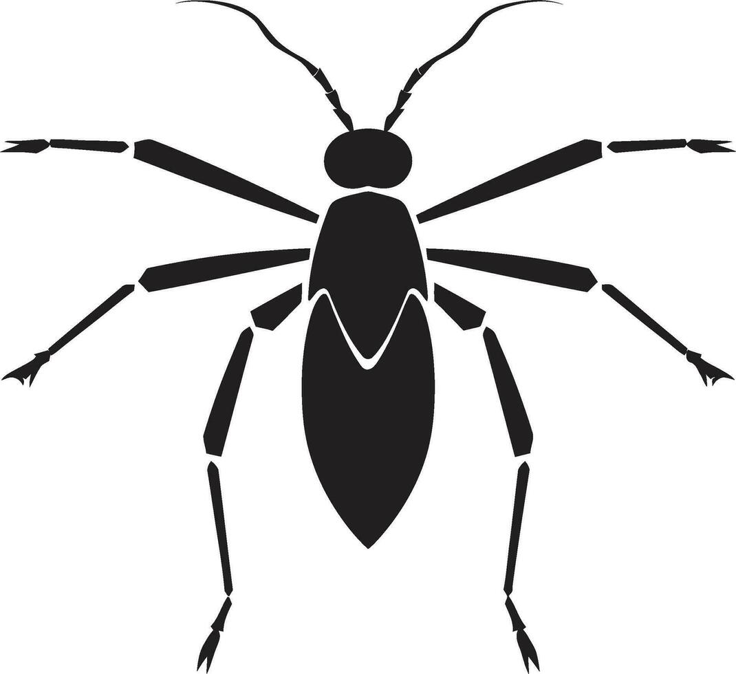 Elegant Insect Abstraction Monochromatic Stick Insect Insight vector