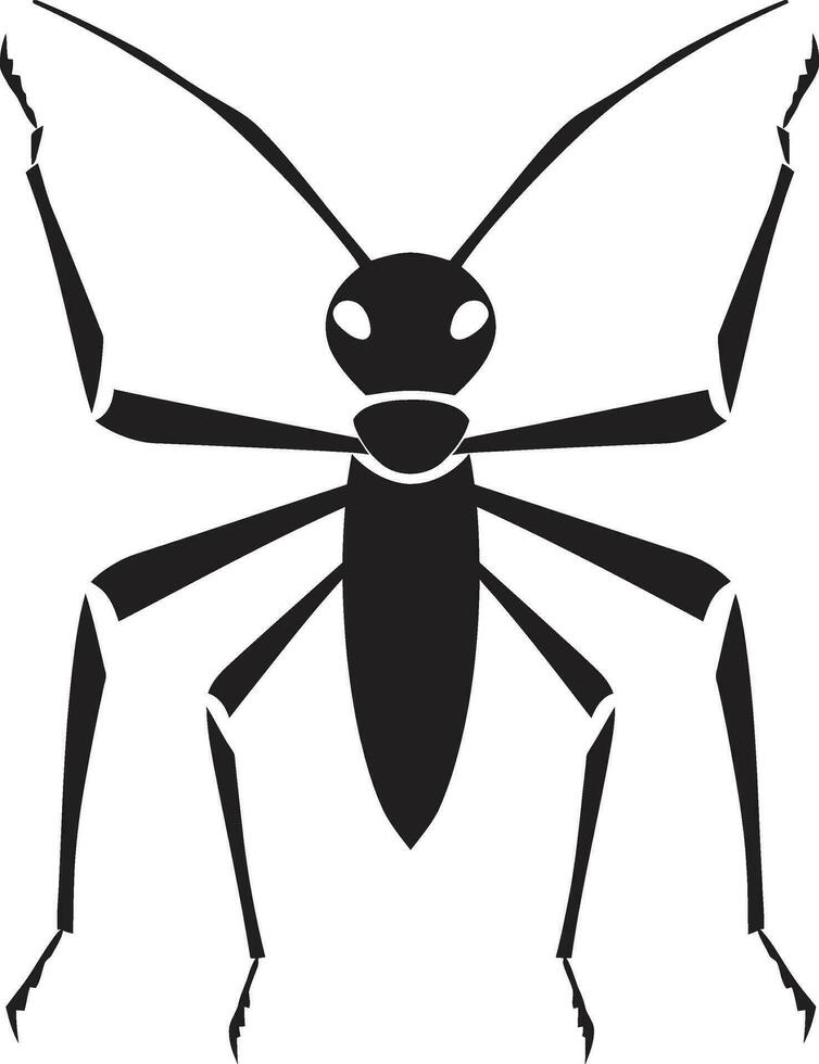 Monochromatic Stick Insect Insight Graceful Insect Whisper vector