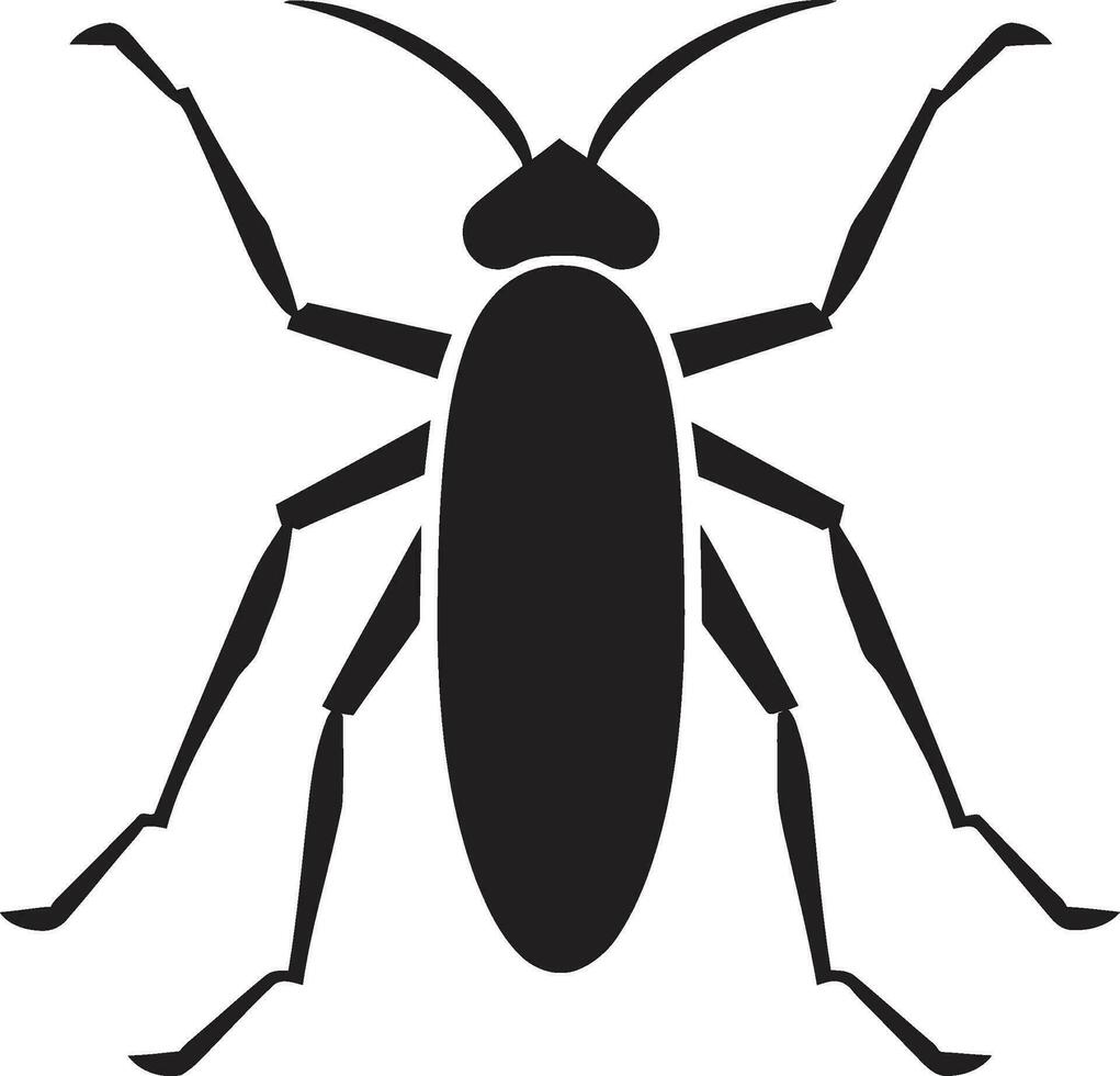 Clean and Simple Bug Emblem Intriguing Stick Insect Art vector