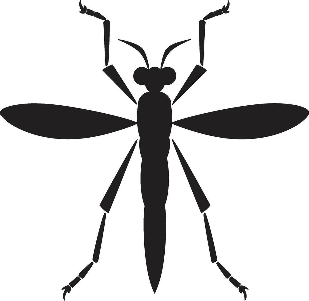 minimalista palo insecto símbolo vector error silueta