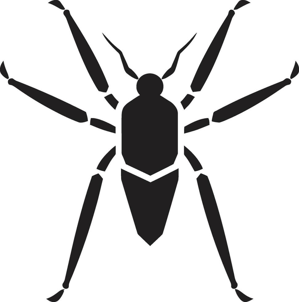 Vectorized Insect Art Sleek Stick Insect Badge vector