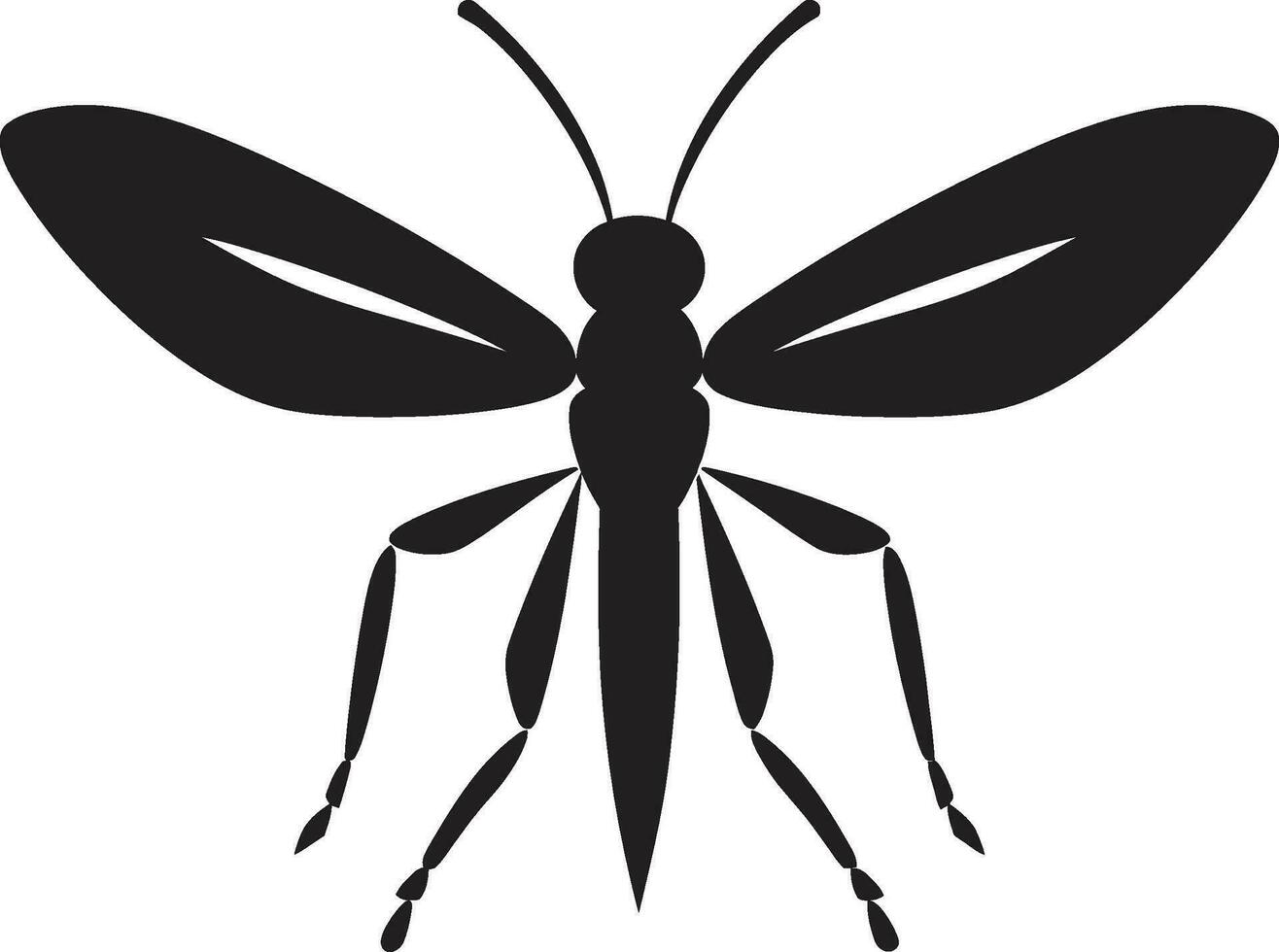 elegante insecto Insignia palo insecto contornos ilustración vector