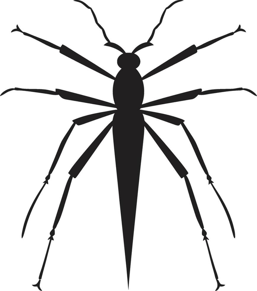 Vector Stick Insect Glyph Sleek Insect Emblem