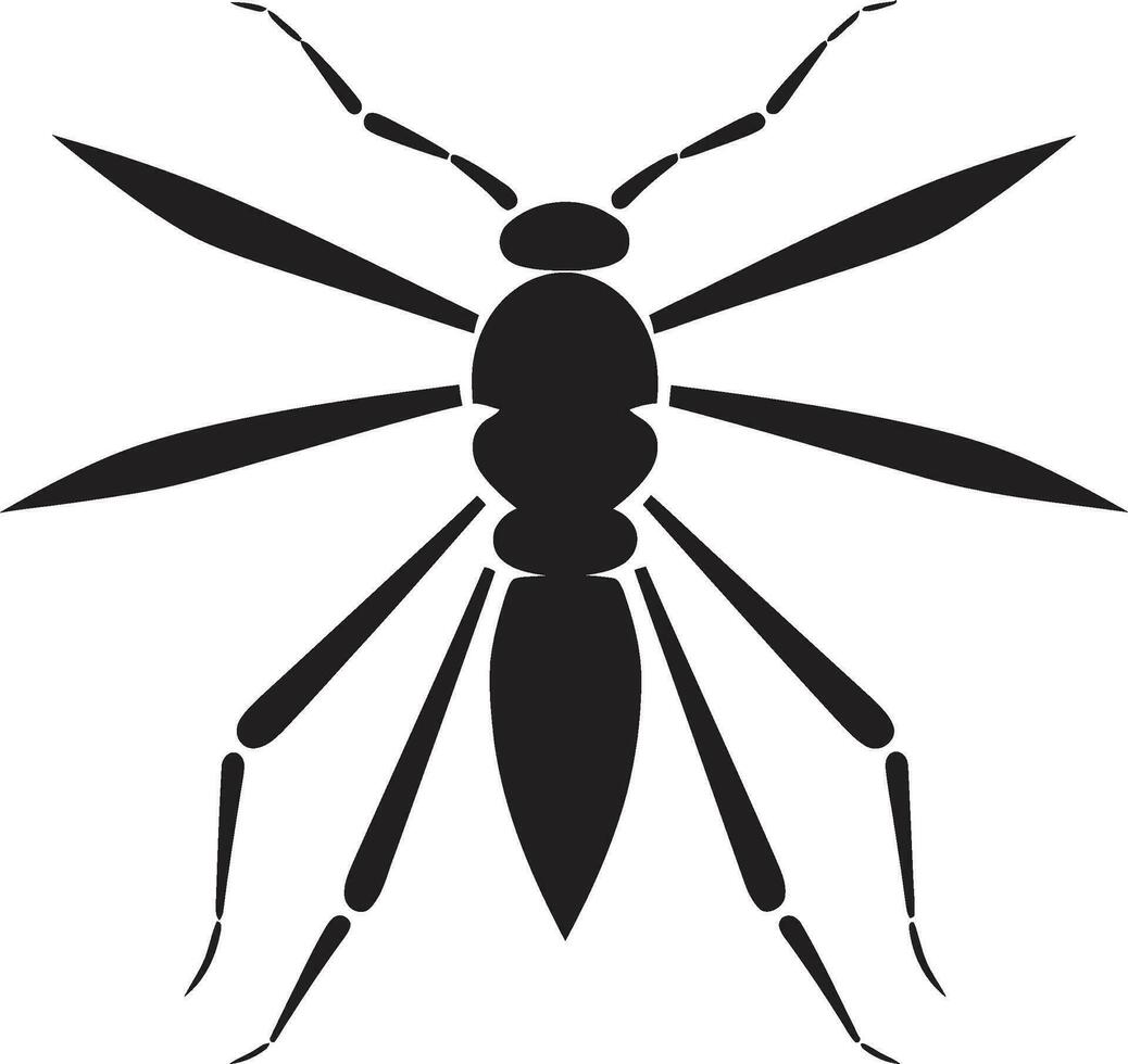 Elegant Stick Insect Logo Charming Insect Symbol vector