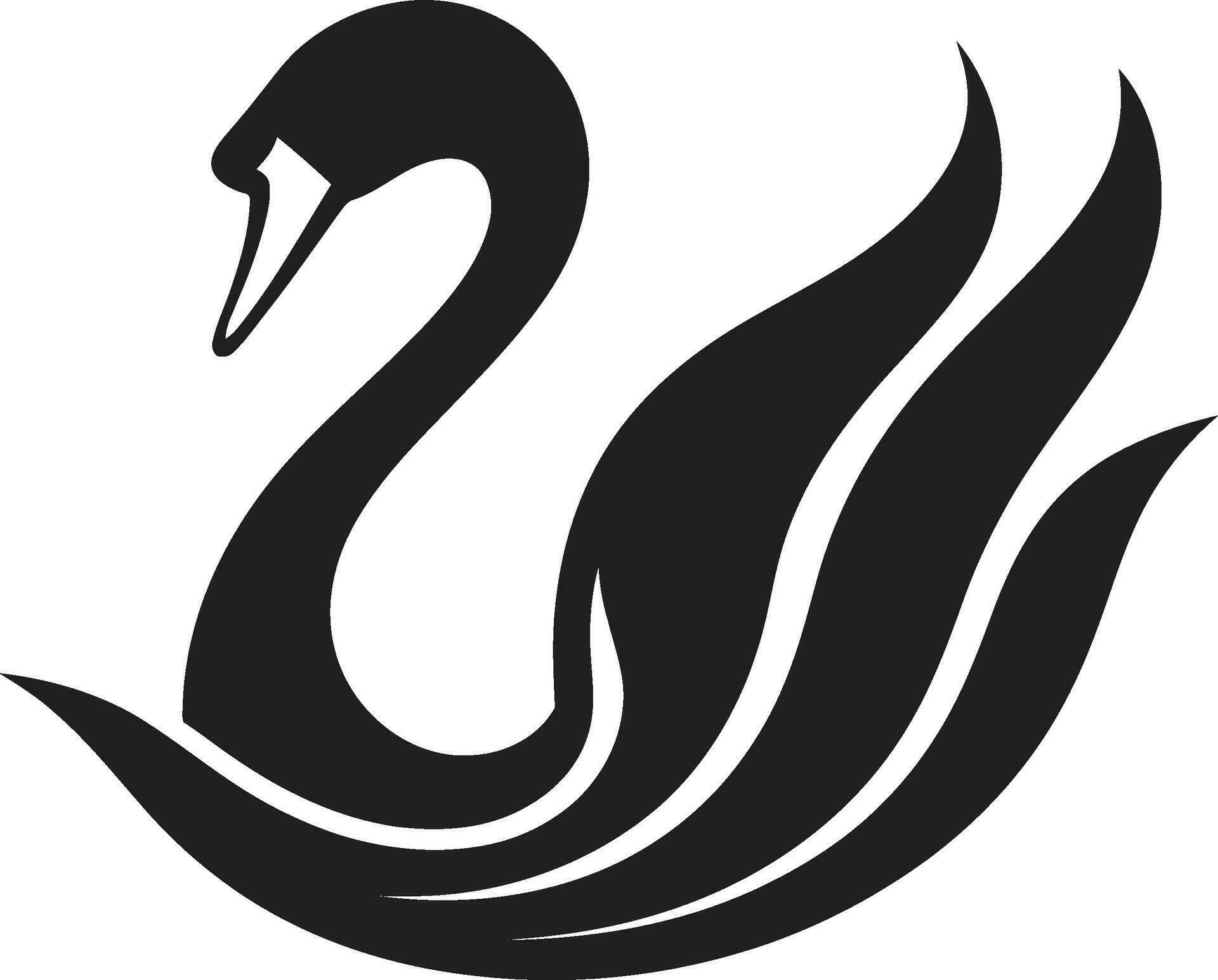 Elegant Swan Silhouette Swan Serenity in Vector 32356363 Vector Art at